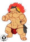  abs big_bulge big_muscles bulge clothing fire flexing male muscular nintendo pok&eacute;mon pok&eacute;mon_(species) pok&eacute;morph pose smile solo speedo swimsuit thick_thighs typhlosion video_games xatanlion 