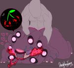  &lt;3 2017 2_toes 3_fingers anthro beholder big_breasts big_butt blush breasts butt cherry cherry_popping cyclops digital_drawing_(artwork) digital_media_(artwork) dongwongtang duo english_text eye_stalk fangs female fire food fruit human humanoid implied_penetration interspecies magic male male/female mammal monster monster_girl_(genre) monstrous_humanoid multi_eye not_furry nude purple_eyes purple_skin sex simple_background smile tears teeth text thick_thighs toes wide_hips 