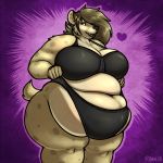  &lt;3 2018 araidian athro belly big_belly big_breasts black_lips black_nose bottom_lip bra breasts clothing deep_navel digital_media_(artwork) female hyena lips mammal navel obese overweight overweight_female thick_thighs underwear wide_hips 