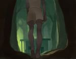  1boy barefoot feet from_behind head_out_of_frame male_focus nature original outdoors shorts solo tensen tree walking 