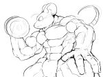  2017 abs ahoge anthro biceps big_muscles dumbbell exercise fur hi_res male mammal mouse muscular nude obliques pecs rodent sketch solo teeth triceps waddledox weightlifting weights whiskers workout 