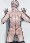  1boy aftersex against_wall ass blood bruises cum cum_in_ass cumdrip gelato jojo&#039;s_bizarre_adventure nude piercing solo solo_focus yaoi 