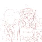  &lt;3 2018 anthro armwear blush bouquet breath caitian cheek_tuft clothed clothing crowd dress duo_focus elbow_gloves faceless_male feline female flower gloves group human jewelry m&#039;ress male mammal monochrome necklace necktie plagueofgripes plant red_and_white simple_background star_trek star_trek_the_animated_series suit sweat sweatdrop tail_around_neck tail_tuft tuft wedding wedding_dress white_background 