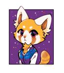  2018 aggressive_retsuko ailurid breasts cleavage clothed clothing female frown fur icon looking_at_viewer mammal mirikun red_panda retsuko sanrio solo 