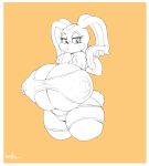  2017 aged_up anthro areola ber00 big_breasts breasts cleavage clothed clothing cream_the_rabbit erect_nipples female hi_res huge_breasts lagomorph mammal nipple_bulge nipples rabbit solo sonic_(series) under_boob 