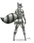  2018 big_butt butt butt_pose girokett male mammal muscular nude procyonid raccoon sly_cooper sly_cooper_(series) video_games 