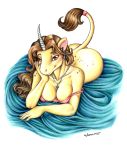  anthro aura_(character) auradeva equine female horn jewelry mammal necklace solo tasteful unicorn 