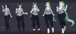  2018 abstract_background anthro big_breasts black_hair breast_expansion breasts butt_expansion clothed clothing equine female fur green_hair hair hoodie horn human human_to_anthro long_hair mammal redpixie sequence short_hair smile solo sparkles standing tail_growth transformation unicorn unicorn_horn white_fur wide_hips yoga_pants 