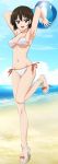 beach_ball bikini black_hair breasts denpa_onna_to_seishun_otoko maekawa short_hair white_bikini 