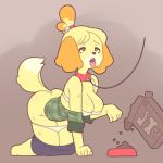  animal_crossing annue_(artist) big_breasts breasts canine clothing clothing_lift dog female invalid_tag isabelle_(animal_crossing) mammal nintendo panties panties_down panty_lift petplay roleplay shih_tzu skirt skirt_lift underwear video_games 