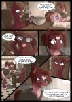  amber_eyes blue_eyes clock coat comic cook_book cub cute cutie_mark dennyvixen detailed_background equine eyewear female feral fur glasses hair hallway hooves horse kitchen male mammal my_little_pony pony sitting young 