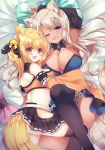  animal_ears cleavage suzunone_rena tail thighhighs 