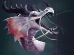  2018 digital_media_(artwork) dragon headshot_portrait horn laurelhach23 open_mouth portrait teeth tongue 