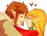  1girl blonde_hair heart highres hug link long_hair pointy_ears princess_zelda smile the_legend_of_zelda the_legend_of_zelda:_skyward_sword 