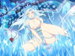  blue_hair ice nipples nude_filter official_art senran_kagura senran_kagura_new_link solo third-party_edit yaegashi_nan yumi_(senran_kagura) 