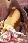  after_sex animal_genitalia animal_penis bestiality big_breasts breasts centaur centorea_shianus_(monster_musume) cum cum_drip dripping equine equine_penis equine_taur female female_on_feral feral from_behind_position horse kaizen2582 lactating male male/female mammal milk monster_musume nipples penis sex taur 