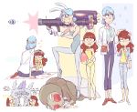  2girls brown_hair bunny_ears bunnysuit egg evarose genderswap high_heels mortimer_smith multiple_girls rick_and_morty rick_sanchez weapon 