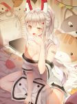  :&lt; alternate_breast_size animal_pillow ayanami_(azur_lane) azur_lane bad_id bad_pixiv_id bandaid bandaid_on_shoulder bangs bare_shoulders bed bedroom blue_hair blush blush_stickers box breasts cat_pillow cleavage dog_pillow eyebrows_visible_through_hair hair_between_eyes hair_over_shoulder half-closed_eye hand_up headgear holding holding_pillow indoors large_breasts light_particles long_hair looking_at_viewer mellozzo multicolored_hair niconico off_shoulder on_bed open_mouth orange_eyes panties panties_removed pillow polka_dot polka_dot_panties ponytail red_hair ribbon_panties shade shiny shiny_hair shirt short_sleeves sidelocks silver_hair sitting solo streaked_hair tears terebi-chan underwear unicorn_pillow very_long_hair waking_up white_panties white_shirt yawning 