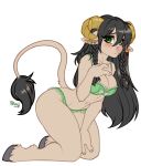  2016 anthro blush bovine bra braided_hair clothing ear_piercing female fur green_eyes hair hooves horn kneeling mammal panties piercing pollo-chan seni_mistrunner shy simple_background solo tauren underwear video_games warcraft white_background white_fur 