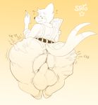  anthro backsack balls belt big_balls big_butt buizel butt clothed clothing huge_balls huge_butt hyper hyper_balls hyper_butt looking_back male nintendo pen pok&eacute;mon pok&eacute;mon_(species) smolrainbowgoat solo standing sweat sweatdrop torn_clothing video_games wardrobe_malfunction 