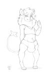  &lt;3 anthro big_bulge bulge clothed clothing hair looking_at_viewer luxio male mane monochrome nintendo pok&eacute;mon pok&eacute;mon_(species) smile smolrainbowgoat solo standing tongue tongue_out video_games 