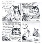  ! 2014 4koma ? black_nose canine comic customer_service_wolf dialogue doctor english_text fox hedgehog mammal snout speech_bubble text unknown_artist wolf 