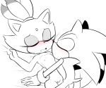  2018 anthro bed blaze_the_cat blush breast_suck breasts cat clothing eyelashes eyes_closed feline female flat_chested fur gloves hair hearlesssoul hedgehog hi_res male male/female mammal navel nipples nude open_mouth pussy simple_background sonic_(series) sonic_the_hedgehog sucking tongue video_games 