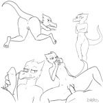  anthro anus breath butt duo female handjob human human_on_anthro interspecies kobold lf looking_at_viewer looking_back male male/female mammal penetration penis presenting presenting_anus presenting_hindquarters presenting_pussy pussy raised_tail scalie sex simple_background sketch teasing vaginal vaginal_penetration 