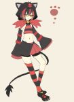  1girl female litten moemon multicolored_hair personification pokemon solo 