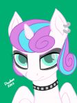  aged choker doxhun equine eyelashes female flurry_heart_(mlp) friendship_is_magic hair horn horse looking_at_viewer makeup mammal my_little_pony piercing pony punk short_hair teenager unicorn wings young 
