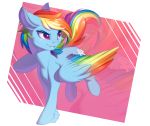  2018 abstract_background cutie_mark digital_media_(artwork) ear_piercing equine evehly feathered_wings feathers female feral friendship_is_magic hair hi_res mammal multicolored_feathers multicolored_hair multicolored_tail my_little_pony pegasus piercing pink_eyes rainbow_dash_(mlp) rainbow_feathers rainbow_hair rainbow_tail smile solo spread_wings wings zoom_layer 