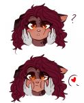  &lt;3 ? brown_fur canine comic confusion cute dog droopy_ears female fluffy fur invalid_tag leilani-boy mammal orange_eyes pink_nose squishy 