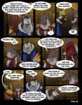  ! ? anthro armello armor barnaby_(armello) belt bow_(weapon) canine cape cheese clothed clothing coin comic dagger dialogue door doorway english_text female food fur gloves invalid_color lagomorph male mammal melee_weapon mercurio_(armello) purpleground02 rabbit ranged_weapon rat river_(armello) rodent text tunic weapon window wolf yellow_eyes 