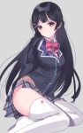  nijisanji seifuku sweater thighhighs tsukino_mito 