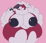  anthro areola better_version_at_source big_breasts breasts canine female lycanroc mammal midnight_lycanroc nintendo overweight pok&eacute;mon pok&eacute;mon_(species) pok&eacute;morph rakashama solo thick_thighs video_games wide_hips 