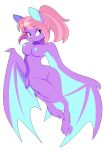  anthro bat breasts digital_media_(artwork) eyelashes fangs female hair half-closed_eyes humanoid invalid_tag mammal mature_female norithecat ponytail pussy seductive solo wings 