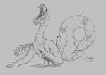  anthro blood claws corruption mutation nude open_mouth reptile scalie snake solo tongue tongue_out wounded yaroul 
