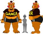 anthro bear body_freckles damion_the_skeleton female five_nights_at_freddy&#039;s five_nights_at_freddy&#039;s_2 mammal mannequin overweight overweight_female scottgames size_difference solo toy_freddy_(fnaf)