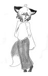 10:16 absurd_res anthro asian_clothing canid canine clothing east_asian_clothing efradraws eyebrows female fox fox_spirit fox_tail graphite_(artwork) hair hi_res irina_netsuki japanese_clothing mammal monochrome multicolored_hair pencil_(artwork) simple_background sketch solo thick_eyebrows traditional_media_(artwork) two_tone_hair wavy_hair white_background young
