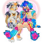 ambiguous_gender animatronic anthro canid canine canis claws collar dog_food dog_treat domestic_dog duo fan_character five_nights_at_freddy&#039;s five_nights_at_freddy&#039;s:_security_breach flower fluffy food hair hi_res hindpaw joints machine mammal molosser pawpads paws pet_food plant psiirockin pug robot scottgames sitting small_molosser steel_wool_studios tongue tongue_out toy_dog