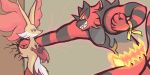  delphox incineroar kabedon nintendo pok&eacute;mon pok&eacute;mon_(species) video_games 