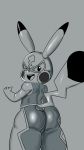  butt monochrome nintendo pikachu_libre pok&eacute;mon sketch super_smash_bros video_games 