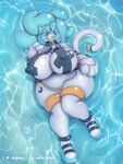 aeri big_breasts breasts elysianelly floating glistening hi_res huge_breasts inflatable latex pool_toy pooltoy_tf pooltoy_transformation seam_(sewing) transformation water