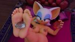 16:9 2023 3d_(artwork) 5_toes anthro areola bat black_nose breasts diamond_(gem) digital_media_(artwork) feet female fingers foot_focus gem hi_res holding_object humanoid_feet mammal nipples nude plantigrade rouge_the_bat sega soles solo sonic_the_hedgehog_(series) toes twintails3d widescreen