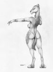  2018 anthro bare_back breasts camel camelid ecmajor female mammal nipples nude pussy simple_background sketch smile solo white_background 