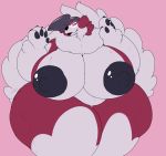  anthro areola big_breasts breasts canine female lycanroc mammal midnight_lycanroc nintendo overweight pok&eacute;mon pok&eacute;mon_(species) pok&eacute;morph rakashama solo thick_thighs video_games wide_hips 