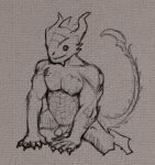 anthro dragonborn_(dnd) dungeons_and_dragons hasbro humanoid male male/male muscular scalie sitting sitting_on_knees solo tail uselence wizards_of_the_coast