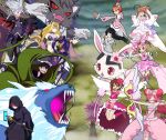 aiuabo alma_(jewelpet) angel corrupted dark_shogun dian_(jewelpet) domestic_cat felid feline felis female group hare heroine human japanese_hare jewelina jewelpet lady_lector lagomorph leporid maine_coon male male/female mammal mizushiro_kanon momona monster oomiya_pink plant rinko_kougyoku ruby_(jewelpet) sakura_akari sanada_kousuke sanrio tsugikage_chiari versus villains