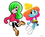  cartoon_network clare_cooper_(tawog) clothed clothing duo female gaturo humanoid not_furry rachel_wilson_(tawog) the_amazing_world_of_gumball 