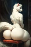 ambiguous_gender anthro artificial_intelligence big_butt butt fur huge_butt mammal mustelid solo source_request unknown_artist white_body white_fur